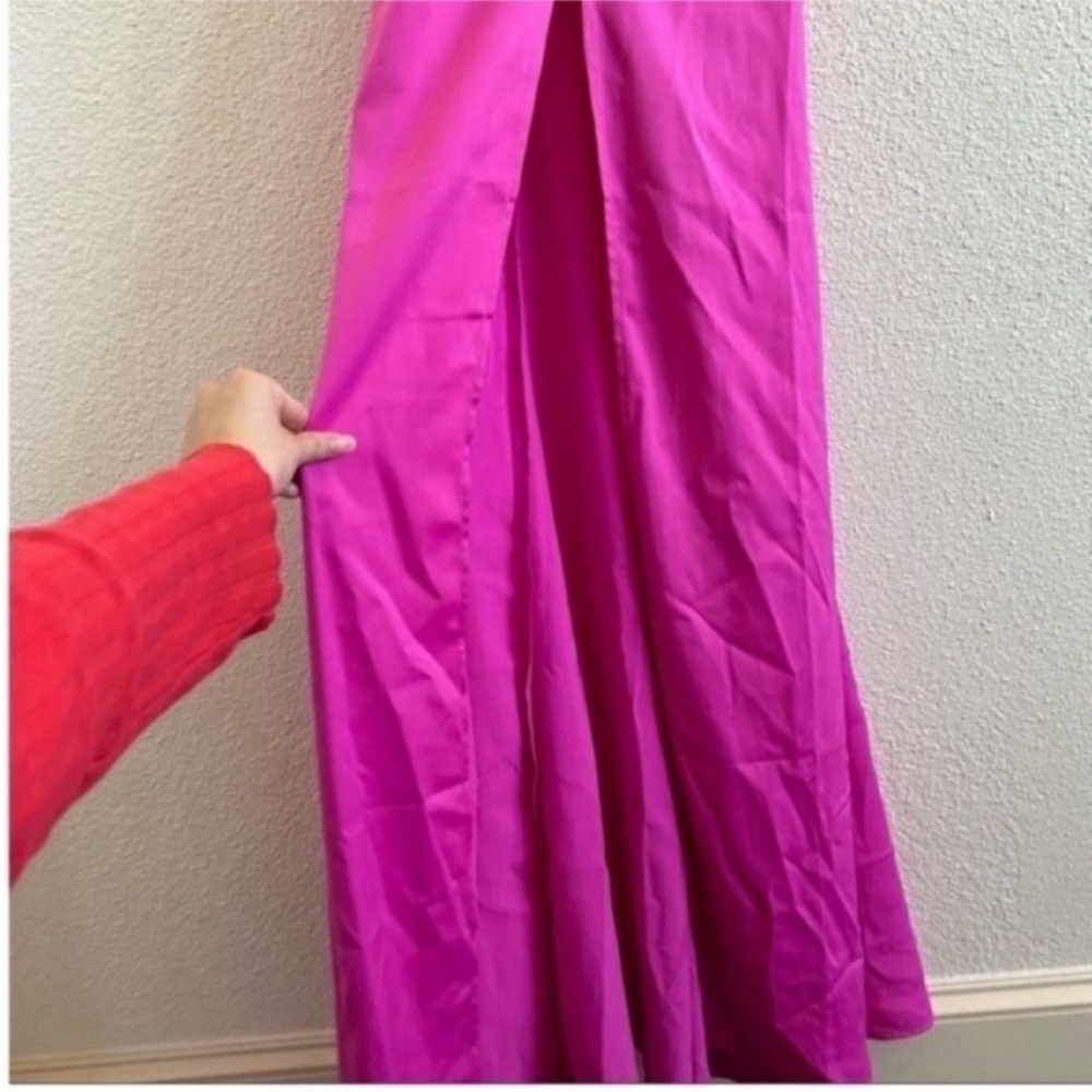 NBD Helen Satin Slip Lace Back Maxi Dress NWT - Picture 4 of 9